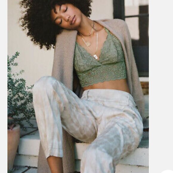 Anthropologie Mitra Relaxed Tie Dye Pants Cream Tan Women's Size 4 - Picture 3 of 14